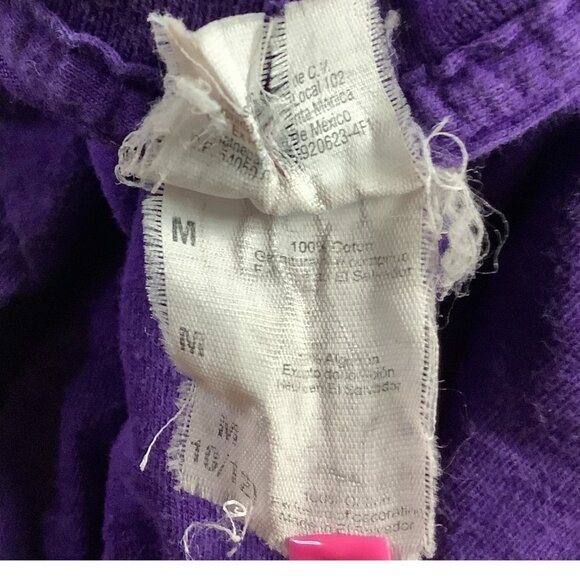 Jerzees‎ Girls Crew Neck T-Shirt Purple Size M 10-12 Short Sleeve Casual Cotton - Picture 4 of 9